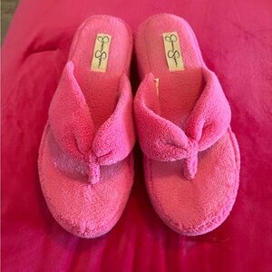 Pink Terry Cloth Slippers
